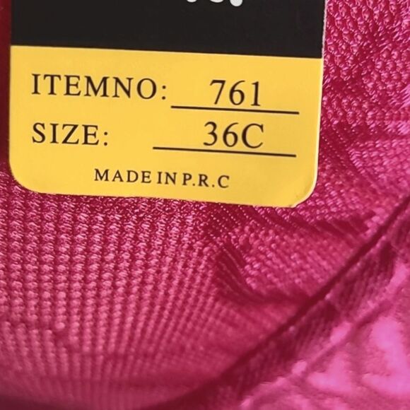 Lukasi Lace Demi Bra, Lightly Padded, Full Coverage, Rose, Size 36C, NWT - Picture 9 of 10